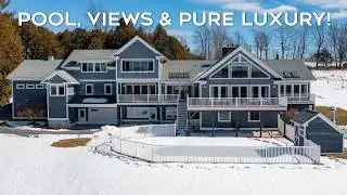 Luxury Home for Sale with Mountain Views & Pool in Charlotte, Vermont