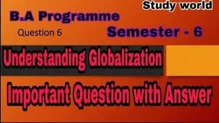 B.A Programme 6th semester political science // important question // full video in channel