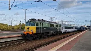 Zielona EP07-442 z pociągiem IC 