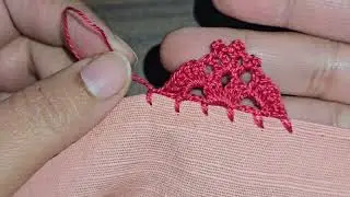 How to make an amazing Crochet border design tutorial/Quresia pillow cover design #crochet #viral