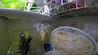 GoPro inside a Dishwasher with Dirty Plates (Full Cycle)