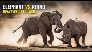 Young Elephant bulls attacking White Rhino in Tshukudu 🐘🦏