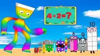 Rainbow Monster Steals Numberblocks&rsquo; Colors | Solve Math to Get Them Back!