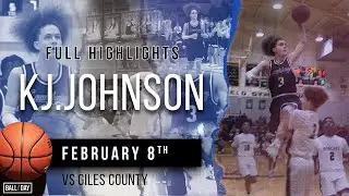 KJ Johnson Marshall County vs. Giles County - Full Highlights | 2019.02.08 | 34 Pts, 10 Ast
