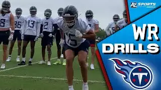 Robert Woods, Treylon Burks, Kyle Philips, and Other Titans WRs Work Out on Day 1 of OTAs