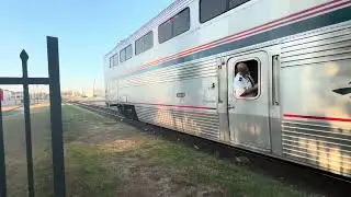 Amtrak sunset limited #2 14 & heritage unit 160 with nice hornshow & K5LA horn.