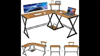 Review GreenForest L Shaped Desk 58\u201D Reversible Corner Computer Desk  2021