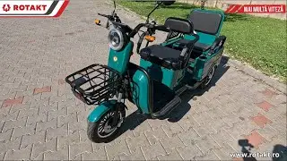 Triciclu electric Rotakt Liberia 1400W 25 km/h autonomie 48 km