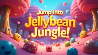 🍬🌈 Jump Into Jellybean Jungle! 🍭✨ Fun Candy Adventure Poem for Kids | Animated 3D Pixar-Style 🎉🫘