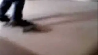 Snow day skateboarding
