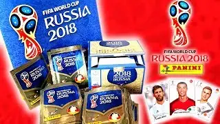 KOMPLETTE DISPLAY BOX (100 T&Uuml;TEN 500 STICKER!!!) Panini FIFA World Cup 2018 WM Sticker