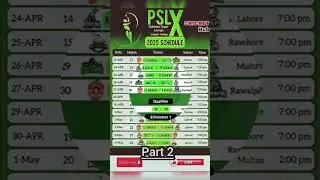 PSL 10 Schedule 2025 || Date times and venue#psl2025 #schedule #shahidofficial33