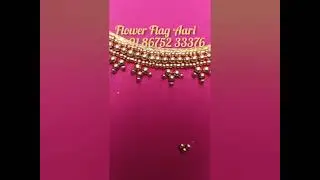 Beautiful pink colour beed work/simple aari work blouse design in flower flag aari #aariwork #simple