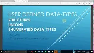 Structures in C (User Defined DataTypes)