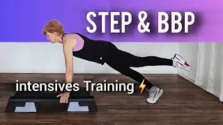 🔥 Step Cardio + Tabata BBP Workout &ndash; Dein Fatburner f&uuml;r zuhause &ndash; Bauch, Beine, Po intensiv!