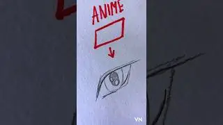 How to Draw Anime Eyes Easy in 15sec #shorts #tutorial