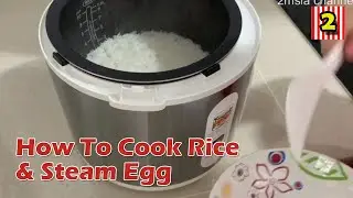 How To Cook Rice & Steam Egg With Tefal Rice Cooker | Home Cooking