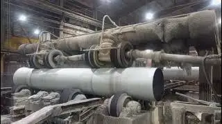 Iron pipe rotation cement lining 