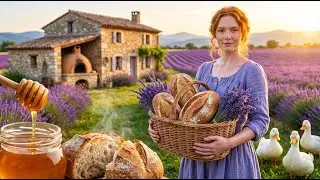 Baking Lavender Honey Bread Clay Oven & White Ducks