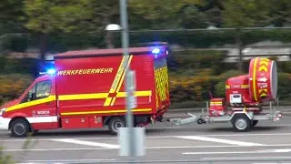 [❗ WF BOSCH Stuttgart ❗] 📢 Pressluft | 📟🚨 Alarmeinsatz ➡ GW-T & GW-L1 mit Anh&auml;nger MGV 🚒🚒