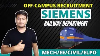 Siemens Railway Department Engineering Jobs Update | MNC Job | Latest Job Updates 2021