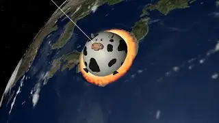 Giant Spherical Cow Collides with Japan - Universe Sandbox