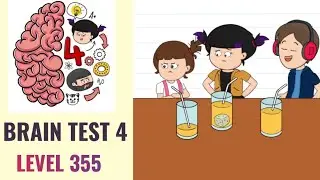 🧠 Brain Test 4 Level 355 | I must calm down Tiki | Walkthrough