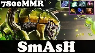 Dota 2 - SmAsH 7800 MMR Plays Venomancer - Ranked Match Gameplay