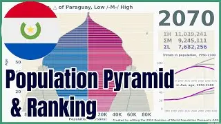 [🇵🇾Paraguay] Population Pyramid & Ranking (1950-2100) #wpp2024