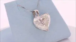 10.15 Carat Diamond Pendant - Heart Shape H SI2 | BigDiamondsUSA