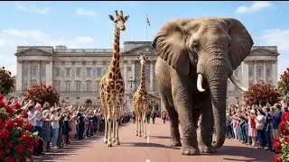 UNBELIEVABLE! Real Animal Parade in London 4K HDR | Majestic Wildlife Street Procession (ASMR)