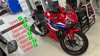Покупка и модификация мотоцикла Honda CBR500R 2025 года выпуска.