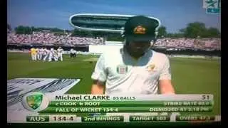 michael clarke dismissal during ashes by joe root