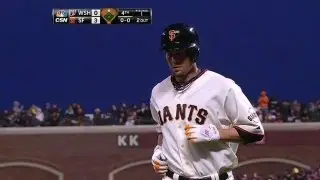 WSH@SF: Giants pad lead on Vogelsong's squeeze bunt