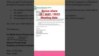 mufin green finance Ltd share latest news #stockmarket #trending #ytshorts #bonus #shorts