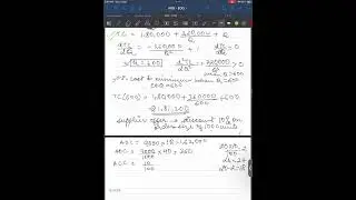 BCom (H) DU Business Math: Application of Differentiation | Inventory Control (EOQ) Part 3