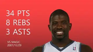 Jason Richardson | 34 pts,8 rebs,3 asts,2 stls | December 29,2007 | vs ORL