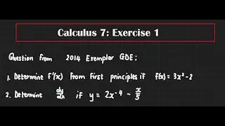 Calculus 7: Exercise 1