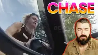 Idiot Rollerblader Tries Running From the Cops