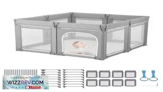 VEVOR Baby Playpen 47.2 x 47.2 Foldable Toddlers Playpen Indoor Outdoor Baby Fence