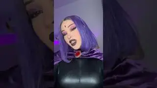 First Halloween look 🐦&zwj;⬛💜 Raven 🐦&zwj;⬛💜💜 #transandproud #teentitans #halloweenmakeup #halloween