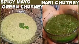 2 Ways Hari Chutney ki Recipe!Spicy Mayo Green Chatni@travelfoodieswithEntertain940