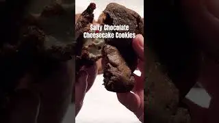 Salty Chocolate Cheesecake Cookies Recipe #CozyBaking #ChocolateCheesecakeCookies #DessertLovers