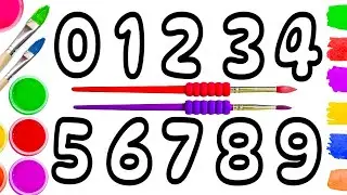 0123 Number Count // Drawing & Coloring Number Counting 1 to 10 Step by Step for Beginners //0123456