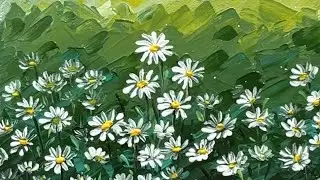 Beautiful Tiny Flowers #artidea #modernart #paletteknife #abstractart #textureart #paintingtechnique