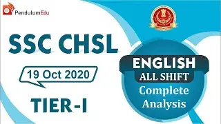 All Questions asked in English- SSC CHSL 19 October 2020 All Shifts | SSC CHSL 2020