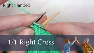 Right Cable Cross Stitch in Slow Motion | How to Knit the 1/1 RC Stitch
