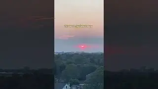 Sunset at 8:45 pm in Toronto, Canada