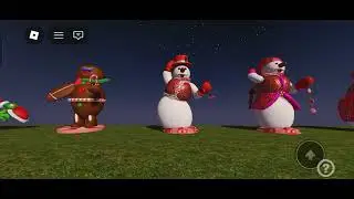 Roblox animated dancing snowman spinning peppermint ☃️🔴