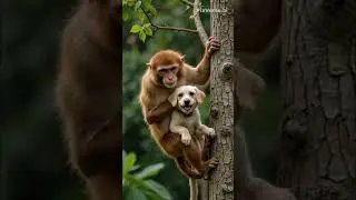 Monkey saving his friend || #explore #friendship